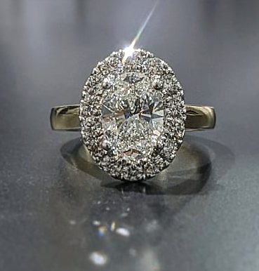 2ct oval diamond engagement ring