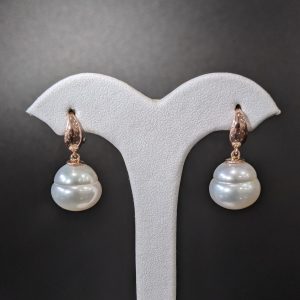 large baroque south sea pearl earrings made in melbourne