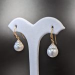 south sea pearl and gold earrings for women